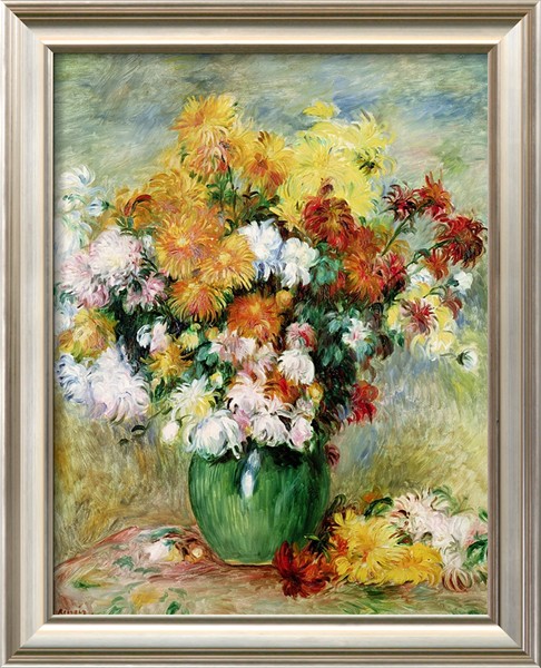 Bouquet of Chrysanthemums - Pierre Auguste Renoir Painting